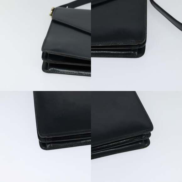 DIOR Shoulder Bag Leather Black Gold - Picture 10 of 12